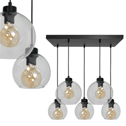 Nowoczesna lampa wisząca prostokąt SOFIA CLEAR MLP65900