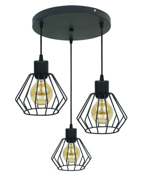 Lampa młodzieżowa grafitowa w stylu loft Diament 3