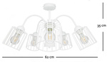 LAMPA SUFITOWA ARCANA 5 BIAŁA TUBA