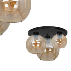Nowoczesna lampa sufitowa plafon SOFIA AMBER MLP6588