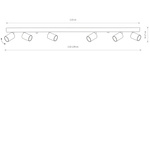 Listwa sufitowa EYE SPOT WHITE 119cm