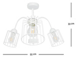 SUFITOWA LAMPA ARCANA 3 BIAŁY TUBA