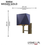 Oświetlenie ścienne MEDAN GOLD
