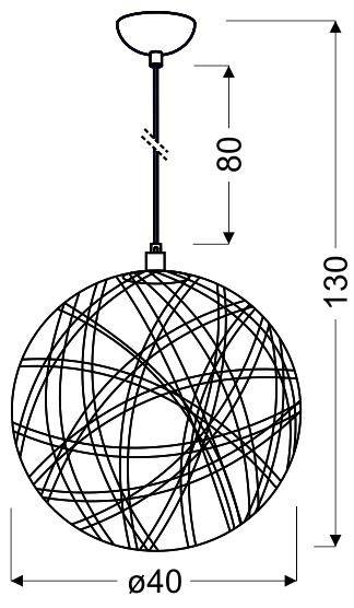 Lampa sufitowa wisząca 1X60W E27 biały FRIDA 31-51127