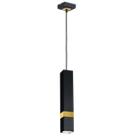 Nowoczesna lampa wisząca VIDAR BLACK/GOLD 1xGU10 MLP6279