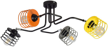 Lampa sufitowa do pokoju dziecka kolorowa Edison Koszyk 4