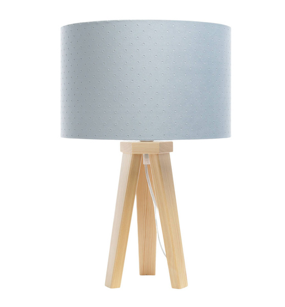 Lampa stołowa do pokoju chłopca i dziewczynki niebieska trójnóg Jasmine 