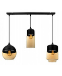 Nowoczesna Lampa Wisząca ze Szklanymi Kloszami i Metalowymi Detalami