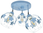 Lampa sufitowa do pokoju dziecięcego niebieska w gwiazdki koło 3