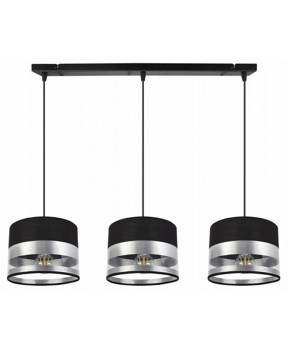 Elegancka Lampa Wisząca ze Srebrzystymi Detalami na Abażurach