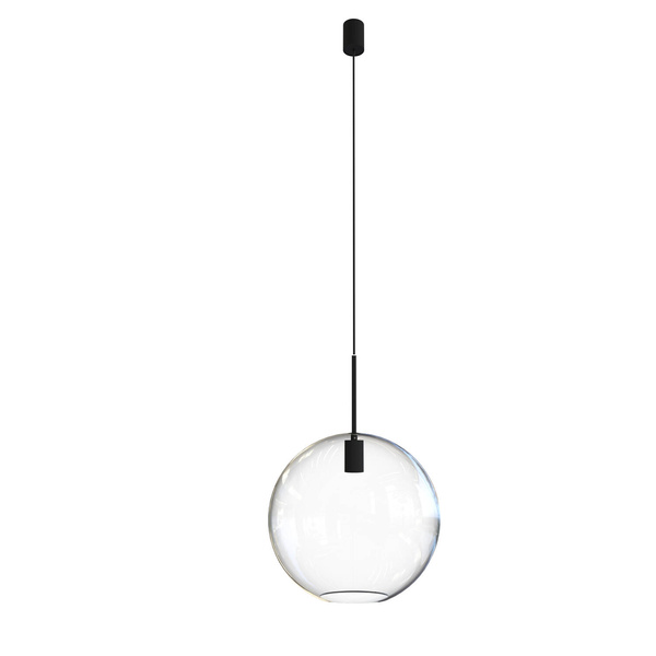 Nowoczesna lampa wisząca SPHERE XL szklana kula śr.35 cm 40W | czarny