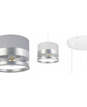 Elegancka Lampa z Transparentnymi Detalami na Nowoczesnych Abażurach