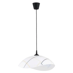 Lampa wisząca ALFA HIBISKUS CZARNO-BIAŁA 1xE27 48cm | 61114