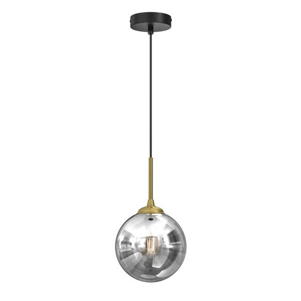 Stylowa lampa wisząca REFLEX fi 17 MLP8413, czarny/złoty, 1x40W E14