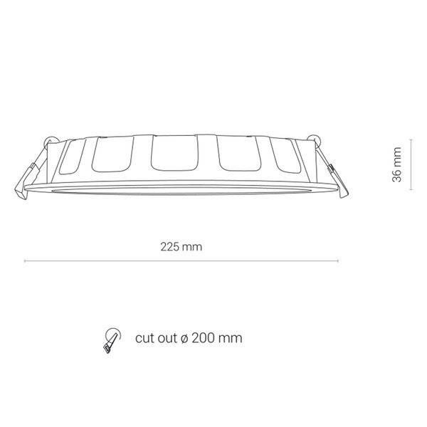 8774 Oprawa oświetl."CL KOS LED 24W, 4000K, IP44"
