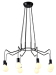 Lampa wisząca sufitowa czarna matowa oprawa 8x40W Basso Candellux 38-71057
