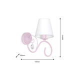 Lampa ścienna do pokoju dziewczynki różowa SARA PINK 1xE14 MLP1050