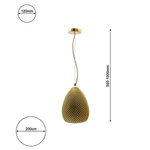 Nowoczesna lampa wisząca FIJI złoty ML5548