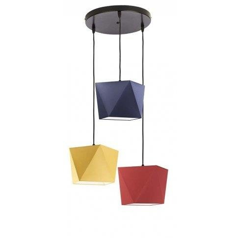 Lampa wisząca do pokoju dziecka kolorowa Bajkowy Diamencik 3xE27 Led 