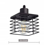 Lampa sufitowa do pokoju dziecka niebieska Edison Koszyk Kwadrat 3