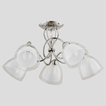 Lampa sufitowa żyrandol nowoczesny ADELINA chrom/biały śr. 57cm