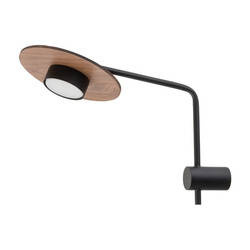 Lampa ścienna regulowana kinkiet DISK I sklejka GX53 | czarny brązowy