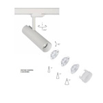 Reflektor do szyny 3 fazowej CTLS MILO LED WHITE 15W, neutralna 4000K"