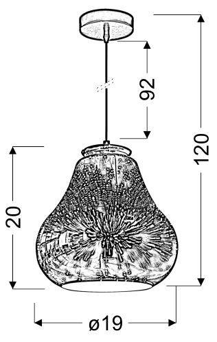 LAMPA SUFITOWA WISZĄCA CANDELLUX GALACTIC 31-56108  E27 3D
