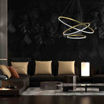 Designerska lampa wisząca ROTONDA GOLD 93W LED | Złota