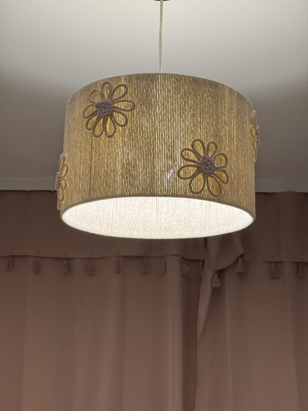 Lampa wisząca do pokoju dziewczynki w stylu Boho Wiosenne Kwiaty 45cm