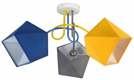 Lampa sufitowa do pokoju dziecka kolorowa Edison Diament 3