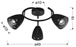 LAMPA SUFITOWA  CANDELLUX COTY 98-67180 SPIRALA  E14 CZARNY