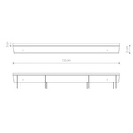 Natynkowa puszka montażowa CAMELEON CANOPY C 1200 BLACK szer 120cm czarna