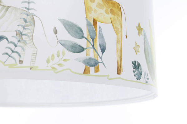 Lampa sufitowa do pokoju dziecka z motywem leśnym Wesołe Safari 50 cm