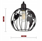  Lampa do pokoju dziecięcego czarna Edison Globus 3