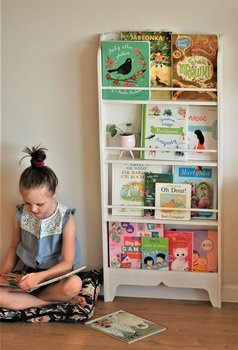 Regał na książki do pokoju dziecka biały Princessa