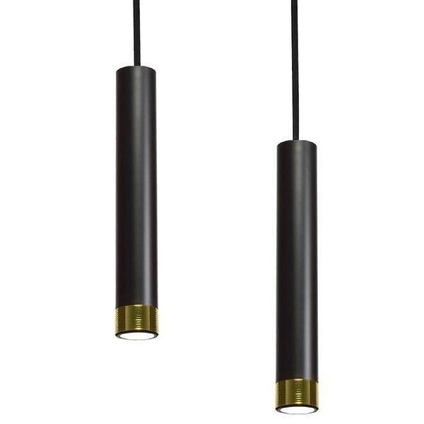 Nowoczesna lampa wisząca DANI BLACK/GOLD 3xGU10 MLP6240