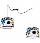 Lampa sufitowa do pokoju chłopca z motywem piłki nożnej typu pająk 2xE27 Led