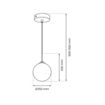 Stylowa lampa wisząca REFLEX fi 25 MLP8414, czarny/złoty, 1x60W E27