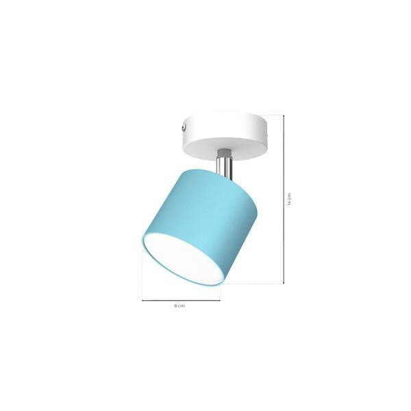 Lampa sufitowa reflektor DIXIE BLUE GX53 szer. 8cm | niebieski