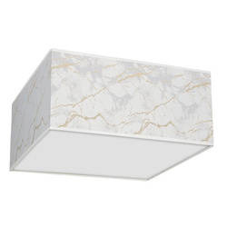 Kwadratowy plafon do salonu SENSO Black/Gold 50 cm 3xE27 | czarny złoty