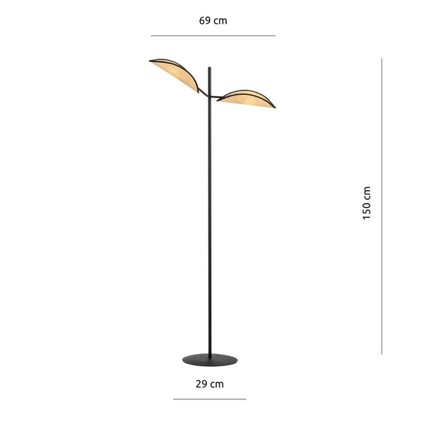 VENE LP2 BLACK/RATTAN