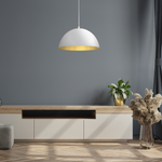 Lampa wisząca BETA, MLP7897, 35 cm, biały/złoty, 1x60W E27