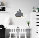 Lampa kinkiet półeczka 5W LED 4000K IQ Kids Rabbit szary 21-85184