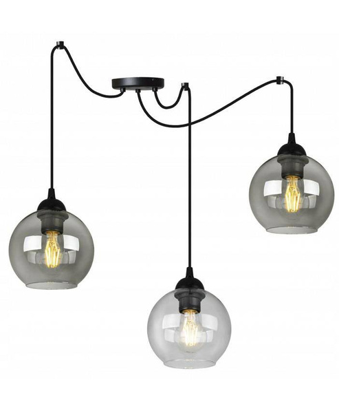 Nowoczesna lampa typu pająk szklane klosze kolory do wyboru