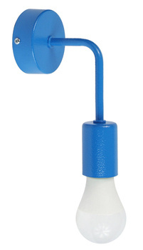 Lampa ścienna kinkiet do pokoju dziecka niebieski struktura w stylu loft Vanessa 1XE27