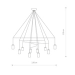Lampa wisząca nad stół  IMBRIA BLACK X 10pkt