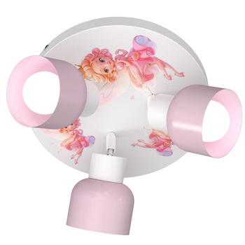Lampa sufitowa do pokoju dziewczynki Księżniczka 3xE27