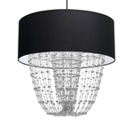 Nowoczesna lampa wisząca ALMERIA BLACK/CHROME 1xE27 MLP6432