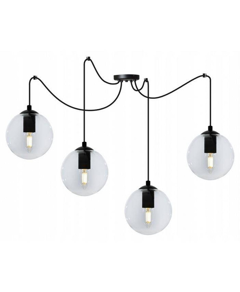 Nowoczesna lampa w stylu Loft typ pająk szklane 4xE27 Led 